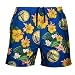 FOCO NBA Golden State Warriors Mens Team Logo Floral Hawaiian Swim Suit Trunks, Team Color