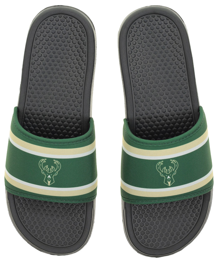 FOCO NBA Milwaukee Bucks SMU 2024 Family Dollar Printed Slide - Mens