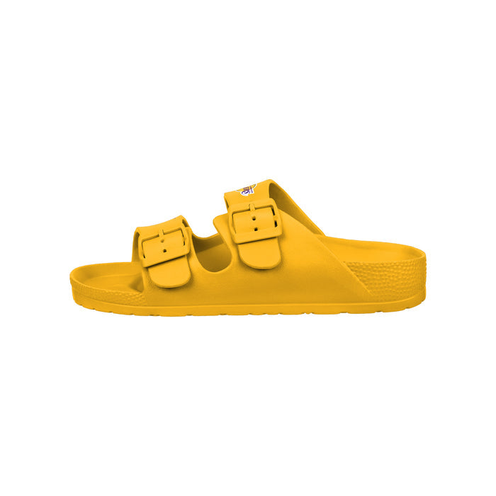 FOCO NBA Team Logo Double Buckle Comfortable Slip-On Women's Sandals, Los Angeles Lakers