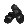 FOCO NBA Team Logo Double Buckle Comfortable Slip-On Women's Sandals, Milwaukee Bucks
