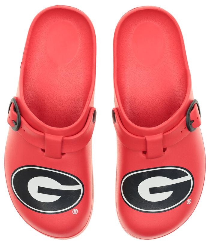 FOCO NCAA Georgia SMU 2024 Open Back Buckle Clog - Unisex