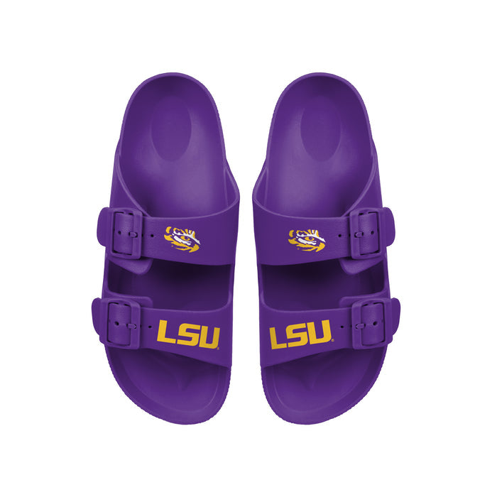 FOCO NCAA LSU 25 Double Buckle Slide - Womens