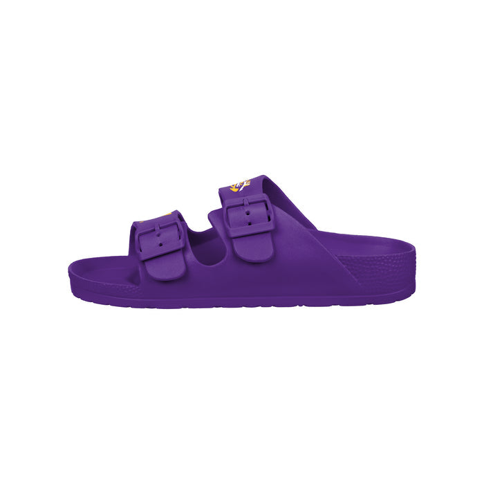 FOCO NCAA LSU 25 Double Buckle Slide - Womens