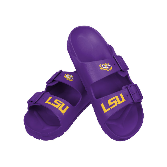FOCO NCAA LSU 25 Double Buckle Slide - Womens
