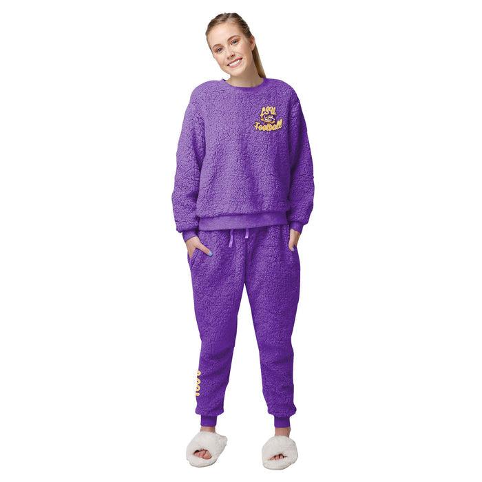 FOCO NCAA LSU Sherpa Lounge Set - Womens