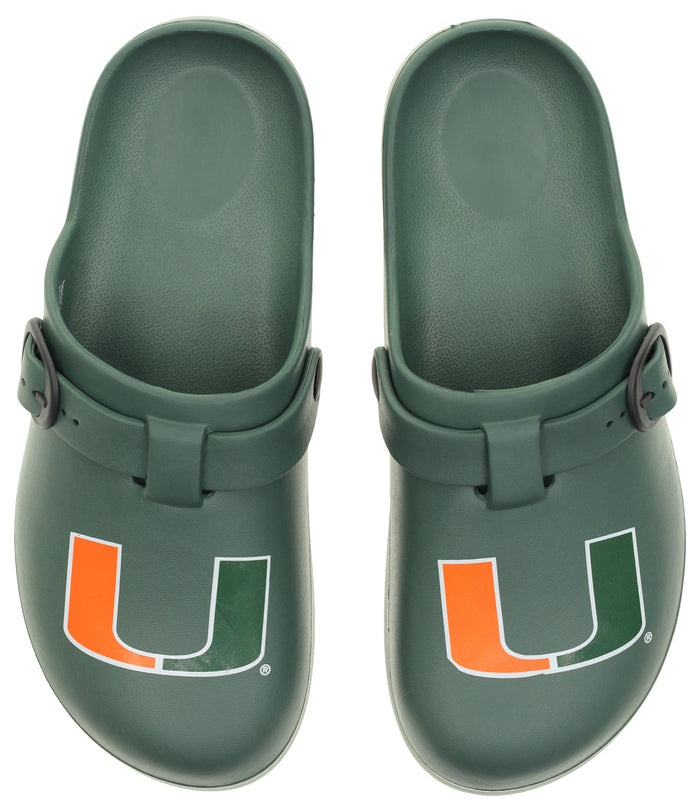 FOCO NCAA Miami SMU 2024 Open Back Buckle Clog - Unisex