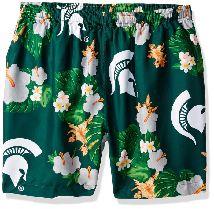 FOCO NCAA Michigan State Floral Swimming Trunks - Mens