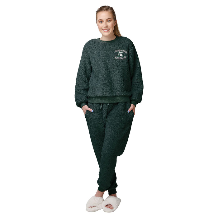 FOCO NCAA Michigan State Sherpa Lounge Set - Womens