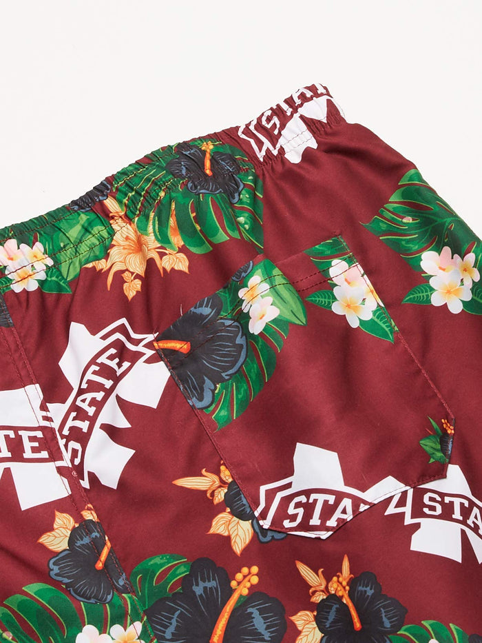 FOCO NCAA Mississippi State Floral Swimming Trunks - Mens