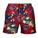 FOCO NCAA Ole Miss Rebels Mens Team Logo Floral Hawaiian Swim Trunks, Team Color