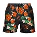 FOCO NCAA Oregon State Beavers Mens Team Logo Floral Hawaiian Swim Trunks, Team Color