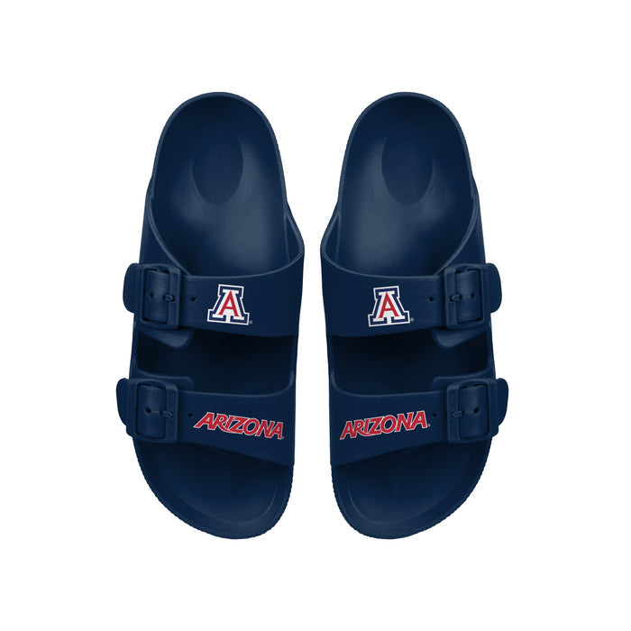 FOCO NCAA Team Logo Double Buckle Comfortable Slip-On Women's Sandals, Arizona Wildcats