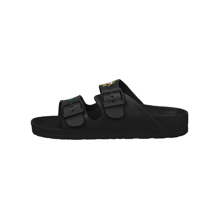 FOCO NCAA Team Logo Double Buckle Comfortable Slip-On Women's Sandals, Oregon Ducks