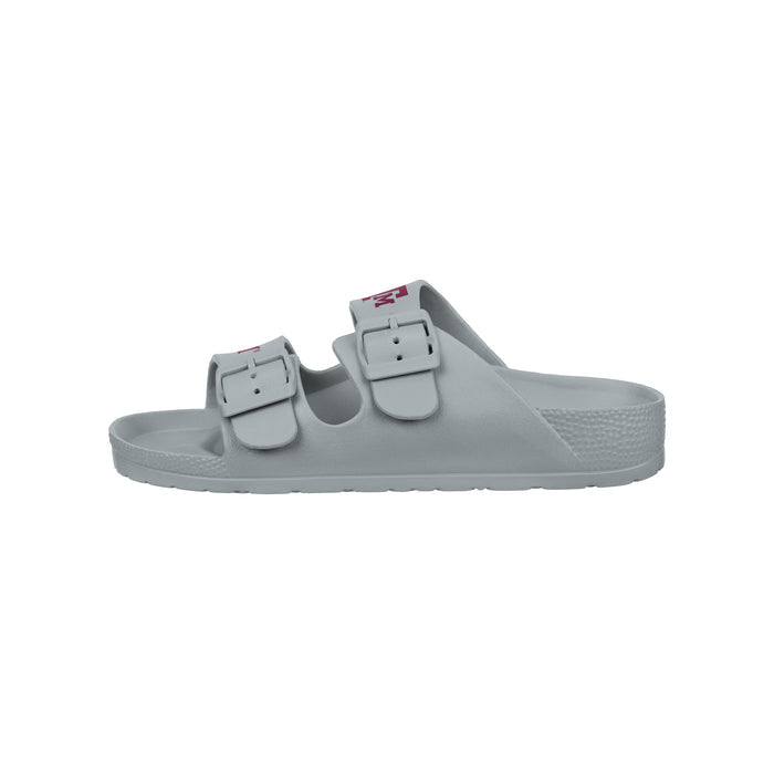 FOCO NCAA Team Logo Double Buckle Comfortable Slip-On Women's Sandals, Texas A&M Aggies