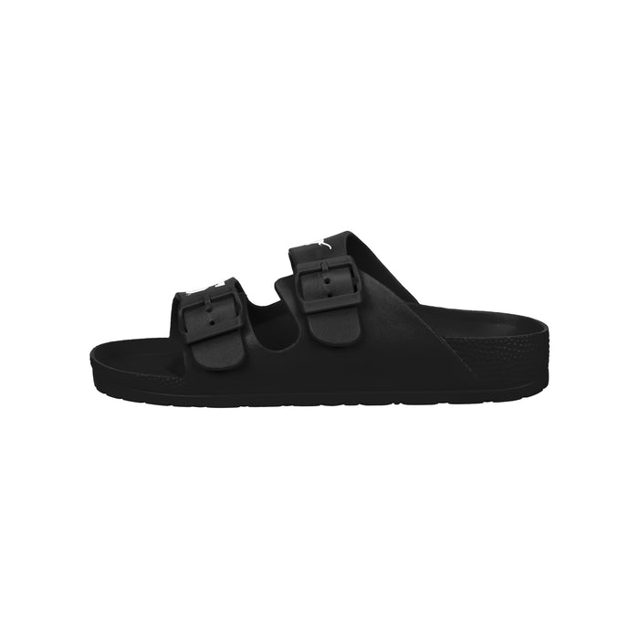 FOCO NCAA Team Logo Double Buckle Comfortable Slip-On Women's Sandals, Texas Longhorns