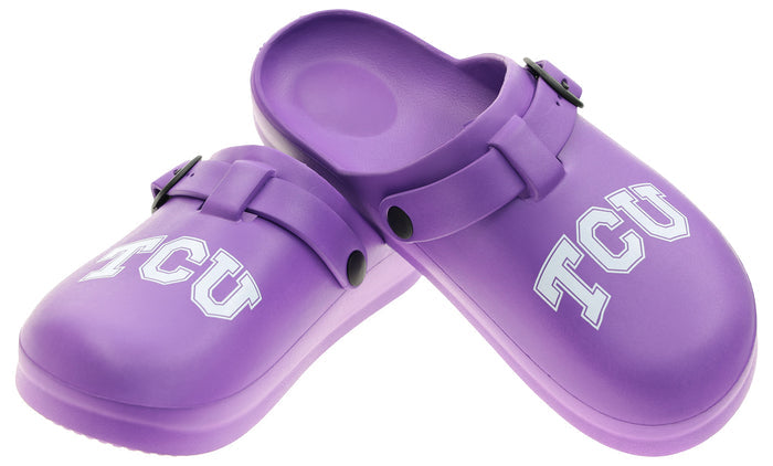 FOCO NCAA Texas Christian SMU 2024 Open Back Buckle Clog - Unisex