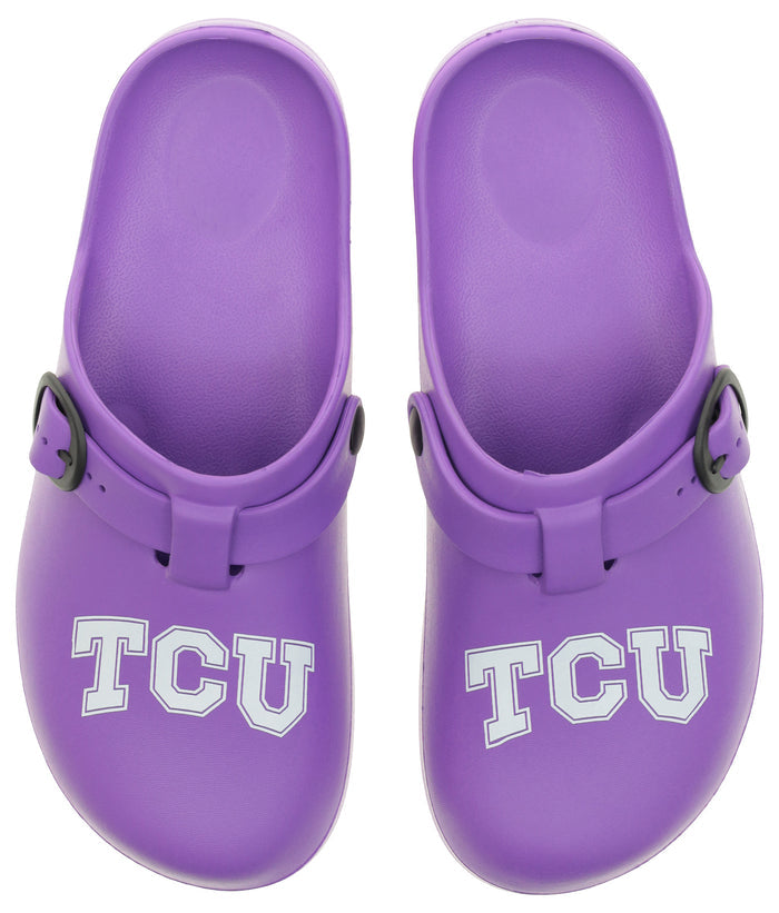 FOCO NCAA Texas Christian SMU 2024 Open Back Buckle Clog - Unisex