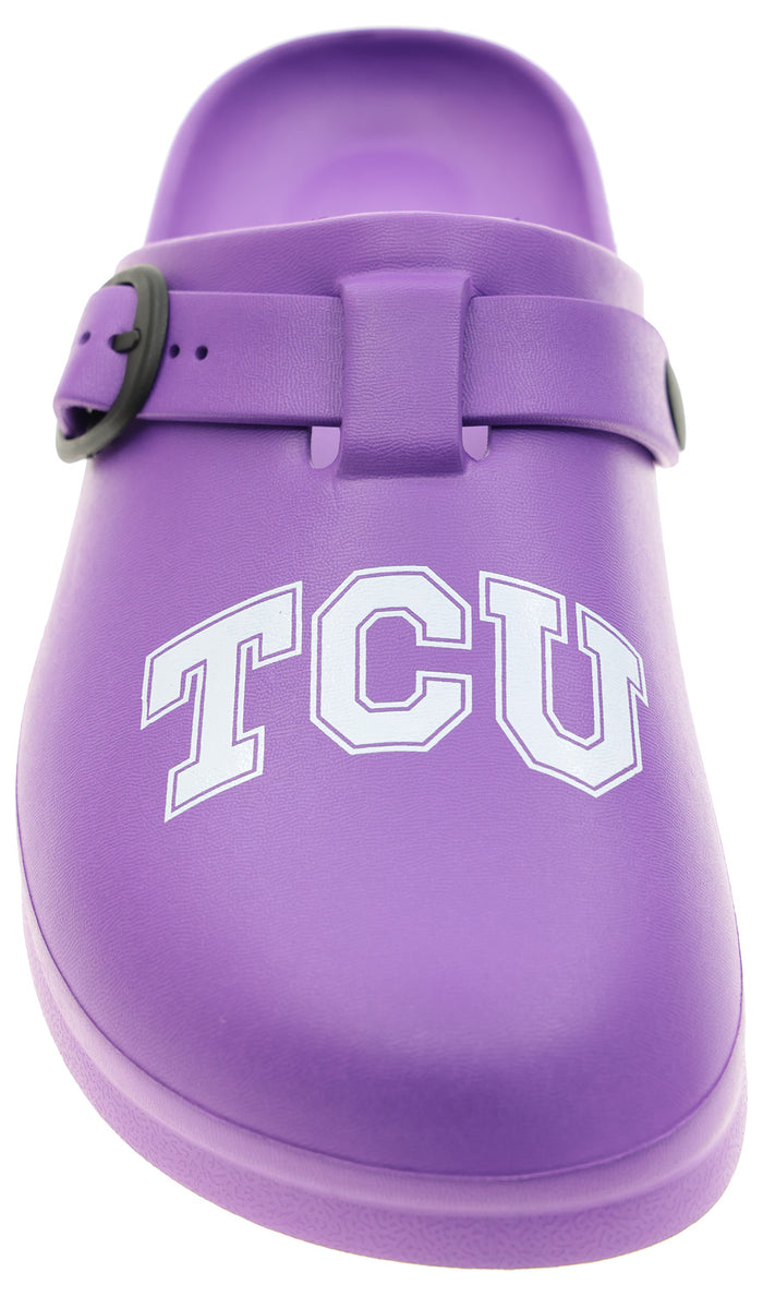FOCO NCAA Texas Christian SMU 2024 Open Back Buckle Clog - Unisex