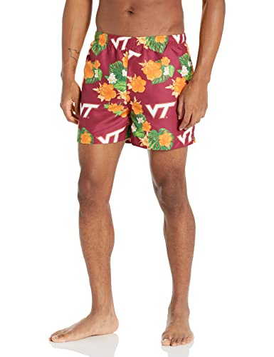 FOCO NCAA Virginia Tech Floral Swimming Trunks - Mens