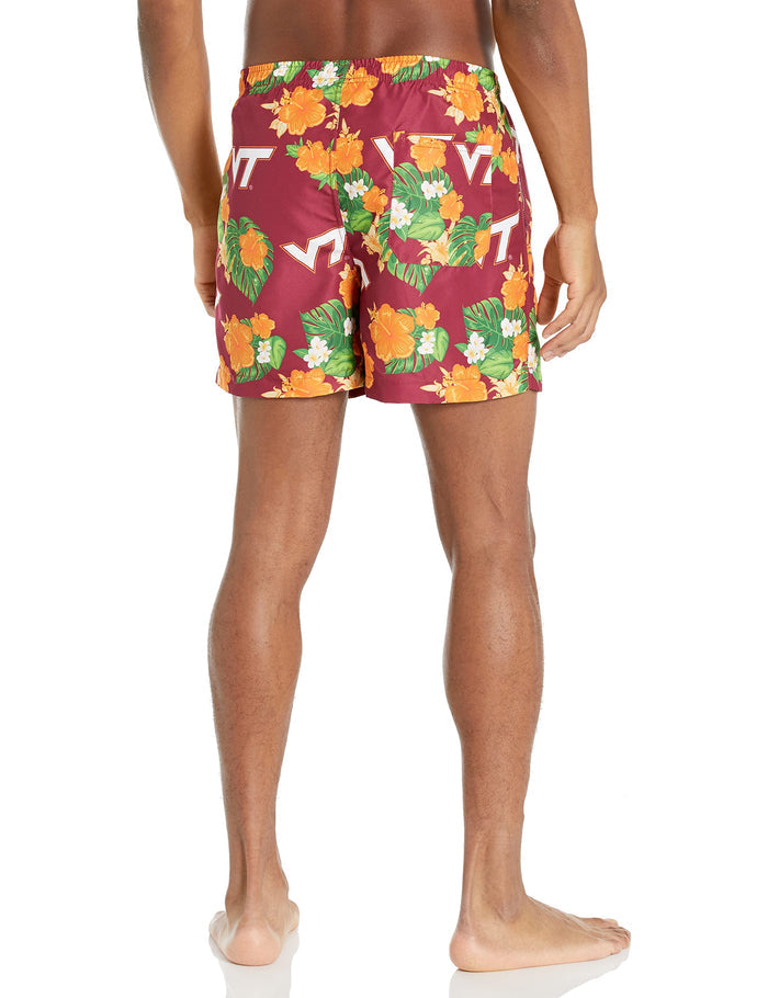 FOCO NCAA Virginia Tech Floral Swimming Trunks - Mens