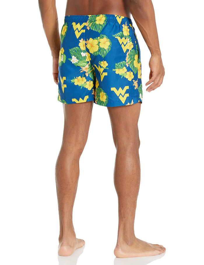 FOCO NCAA West Virginia Floral Swimming Trunks - Mens