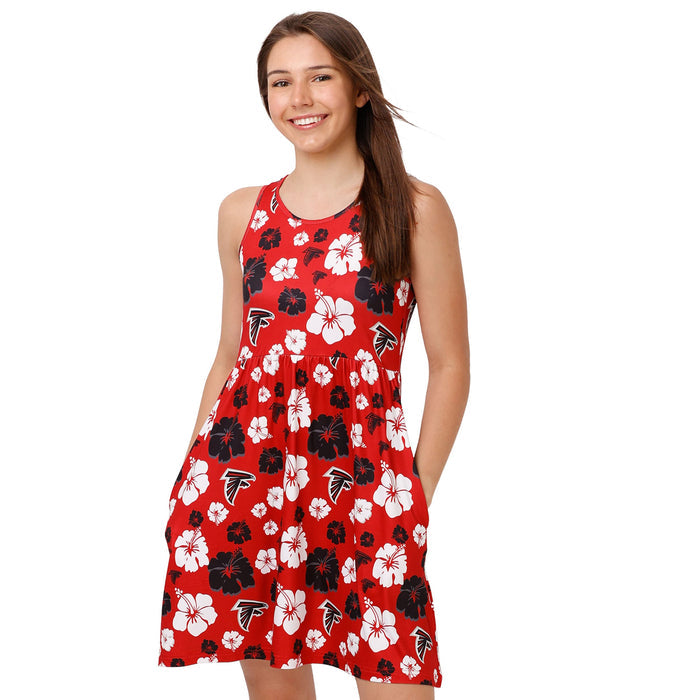 FOCO NFL Atlanta Falcons Fan Favorite Floral Sun Dress - Womens