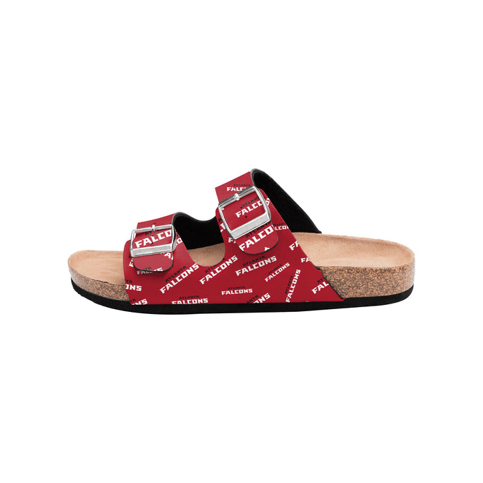 FOCO NFL Atlanta Falcons SMU Womens Mini Print Double Buckle Sandal