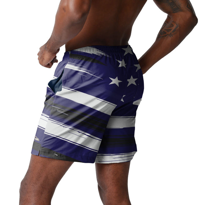 FOCO NFL Baltimore Ravens Americana Traditional Swim Trunks - Mens