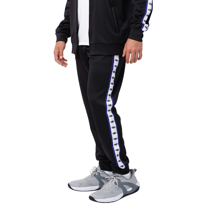 FOCO NFL Baltimore Ravens Stripe Logo Track Pants - Mens