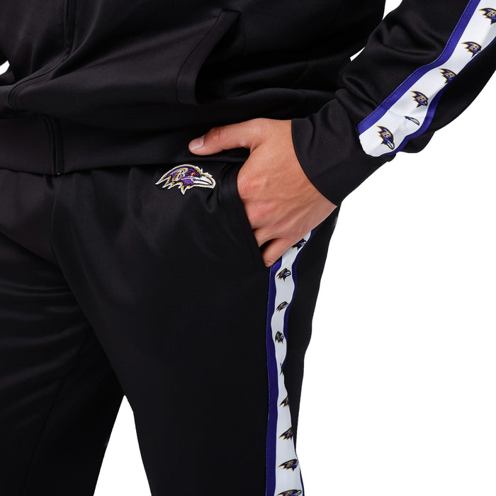 FOCO NFL Baltimore Ravens Stripe Logo Track Pants - Mens