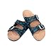 FOCO NFL Carolina Panthers SMU Womens Mini Print Double Buckle Sandal