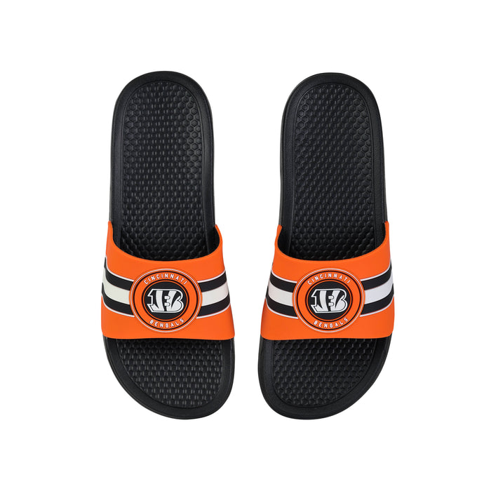 FOCO NFL Cincinnati Bengals 2022 Stripe Raised Slide - Mens