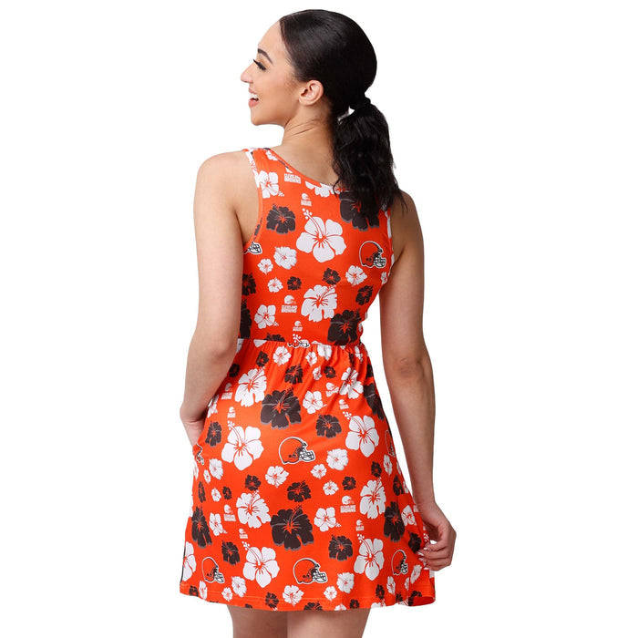 FOCO NFL Cleveland Browns Fan Favorite Floral Sun Dress - Womens