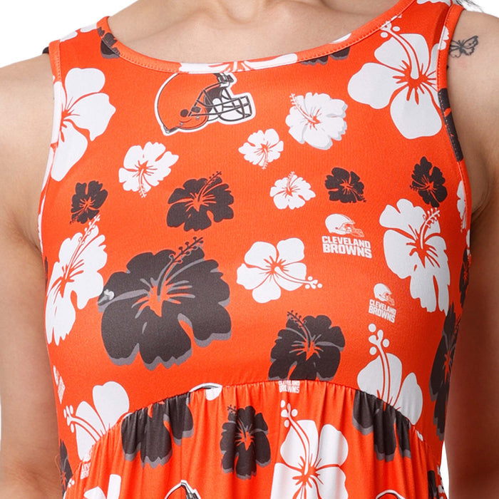 FOCO NFL Cleveland Browns Fan Favorite Floral Sun Dress - Womens