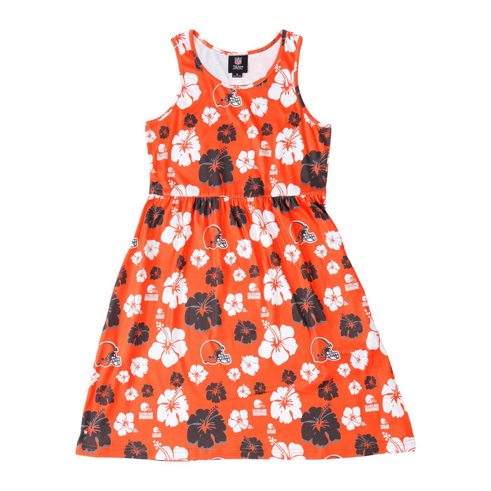 FOCO NFL Cleveland Browns Fan Favorite Floral Sun Dress - Womens