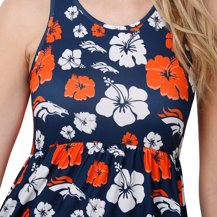 FOCO NFL Denver Broncos Fan Favorite Floral Sun Dress - Womens
