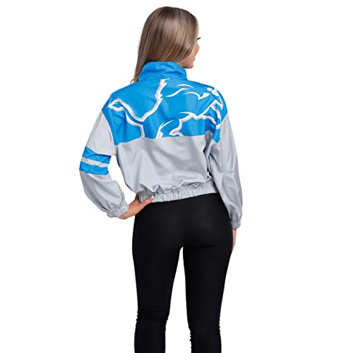 FOCO NFL Detroit Lions Winning Play Windbreaker - Womens
