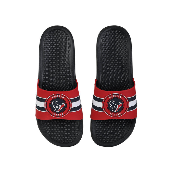 FOCO NFL Houston Texans 2022 Stripe Raised Slide - Mens