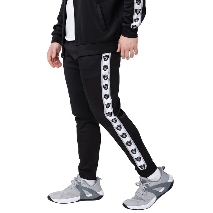 FOCO NFL Las Vegas Raiders Stripe Logo Track Pants - Mens