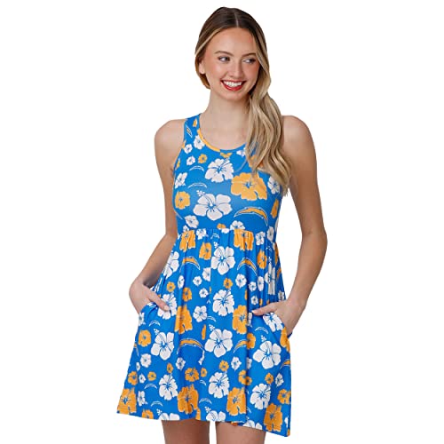 FOCO NFL Los Angeles Chargers Fan Favorite Floral Sun Dress - Womens