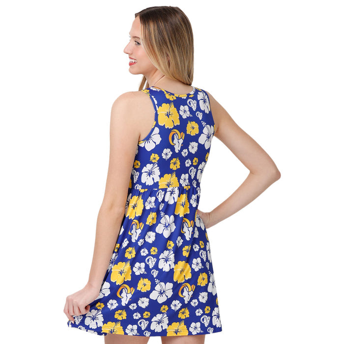 FOCO NFL Los Angeles Rams Fan Favorite Floral Sun Dress - Womens