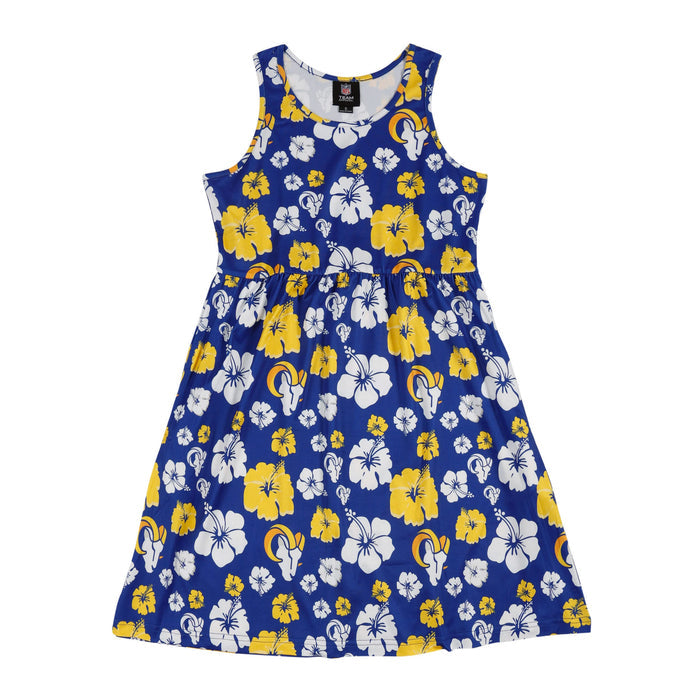 FOCO NFL Los Angeles Rams Fan Favorite Floral Sun Dress - Womens