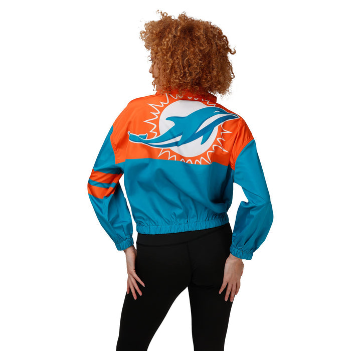 FOCO NFL Miami Dolphins Winning Play Windbreaker - Womens