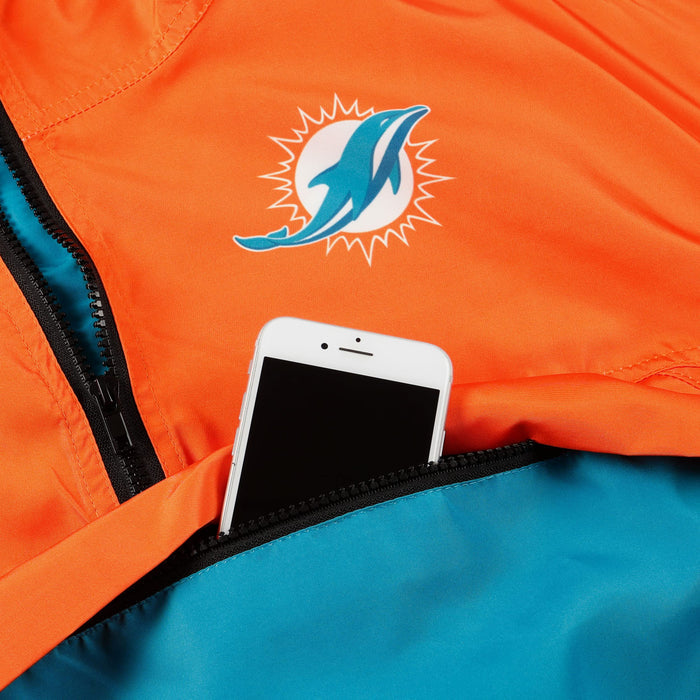 FOCO NFL Miami Dolphins Winning Play Windbreaker - Womens