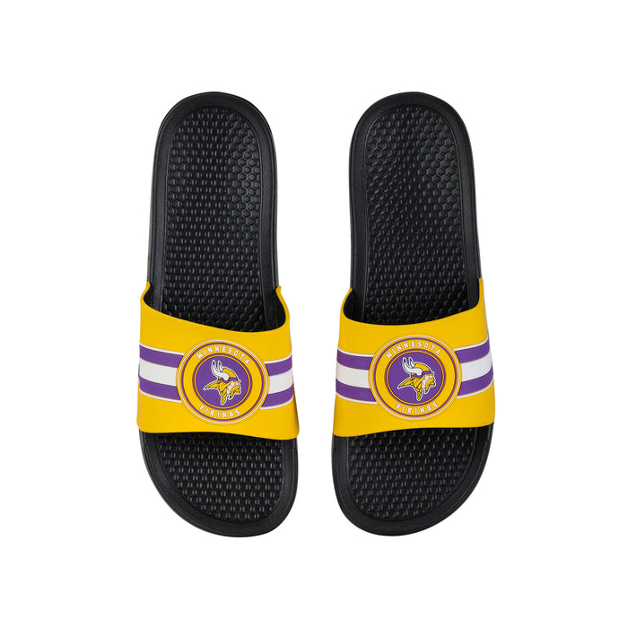 FOCO NFL Minnesota Vikings 2022 Stripe Raised Slide - Mens