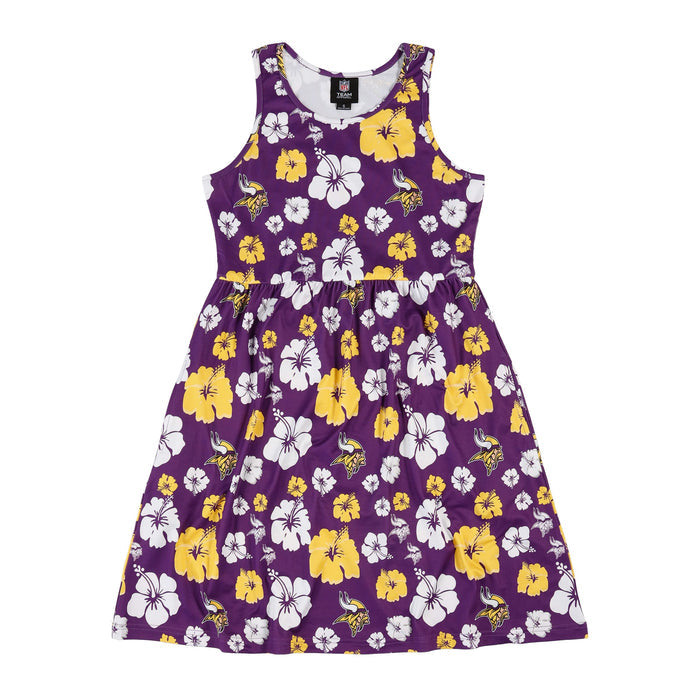 FOCO NFL Minnesota Vikings Fan Favorite Floral Sun Dress - Womens