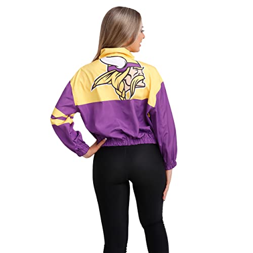 FOCO NFL Minnesota Vikings Winning Play Windbreaker - Womens