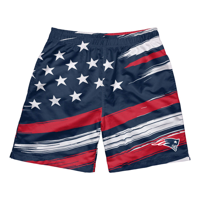 FOCO NFL New England Patriots Americana Traditional Swim Trunks - Mens