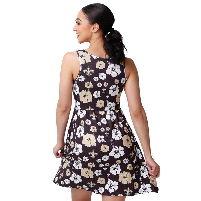FOCO NFL New Orleans Saints Fan Favorite Floral Sun Dress - Womens