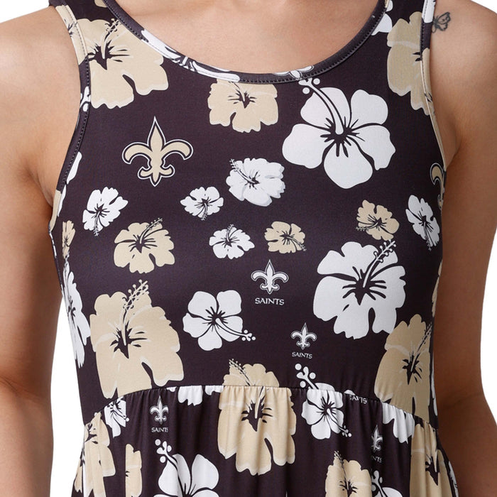 FOCO NFL New Orleans Saints Fan Favorite Floral Sun Dress - Womens
